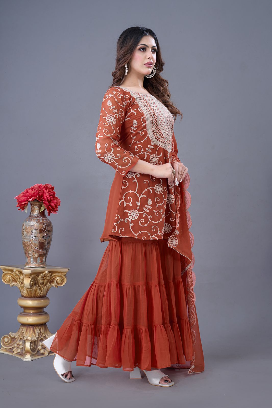 Indian Readymade Sharara Plazoo suit salwar kameez dress wedding