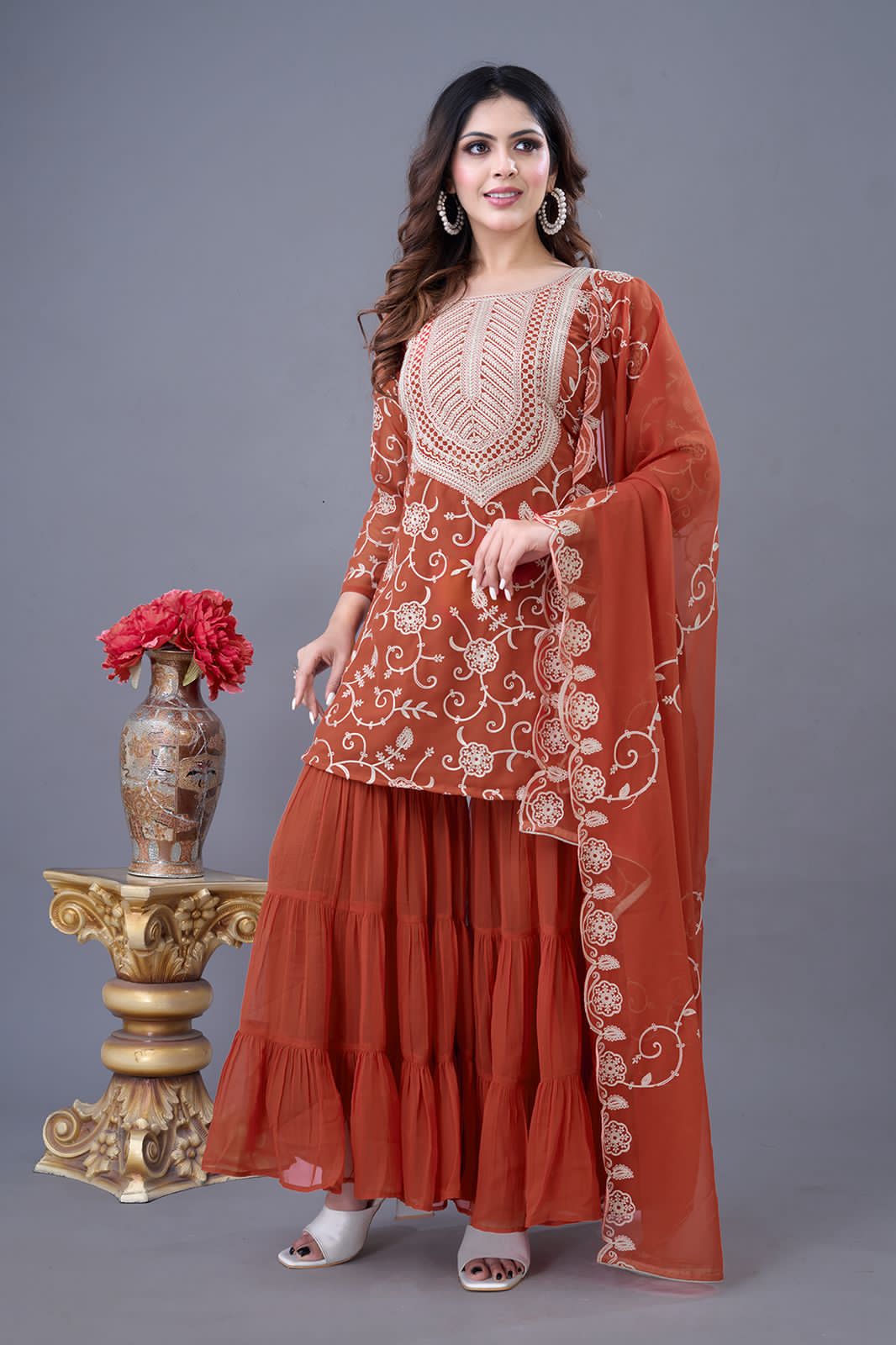Indian Readymade Sharara Plazoo suit salwar kameez dress wedding