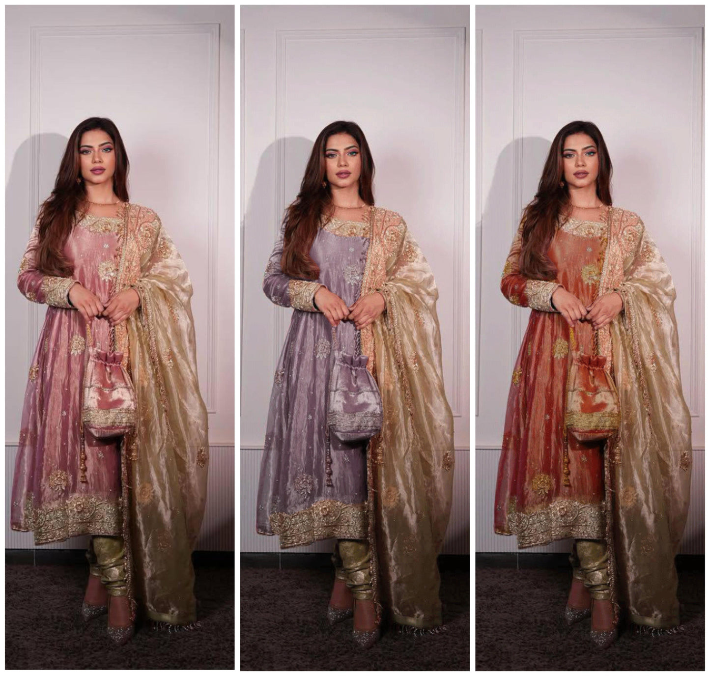 Wedding wear anarkali Full Flair Indian salwar kameez dress