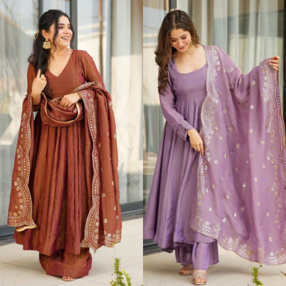 Anarkali Full Flair Readymade Wedding salwar kameez dress