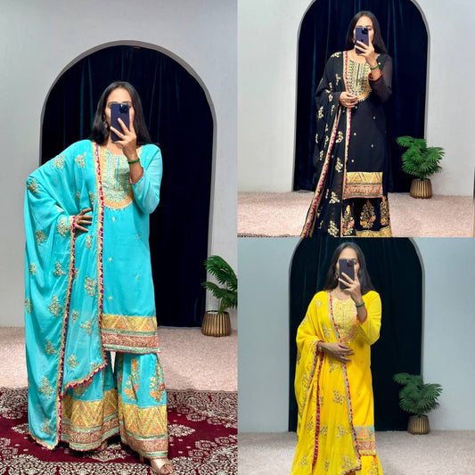 Premium Palazzo Suit set Readymade Pakistani Eid Dress