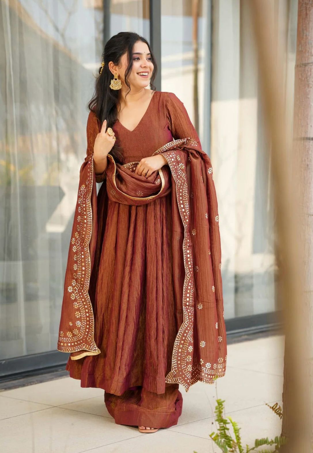 Anarkali Full Flair Readymade Wedding salwar kameez dress