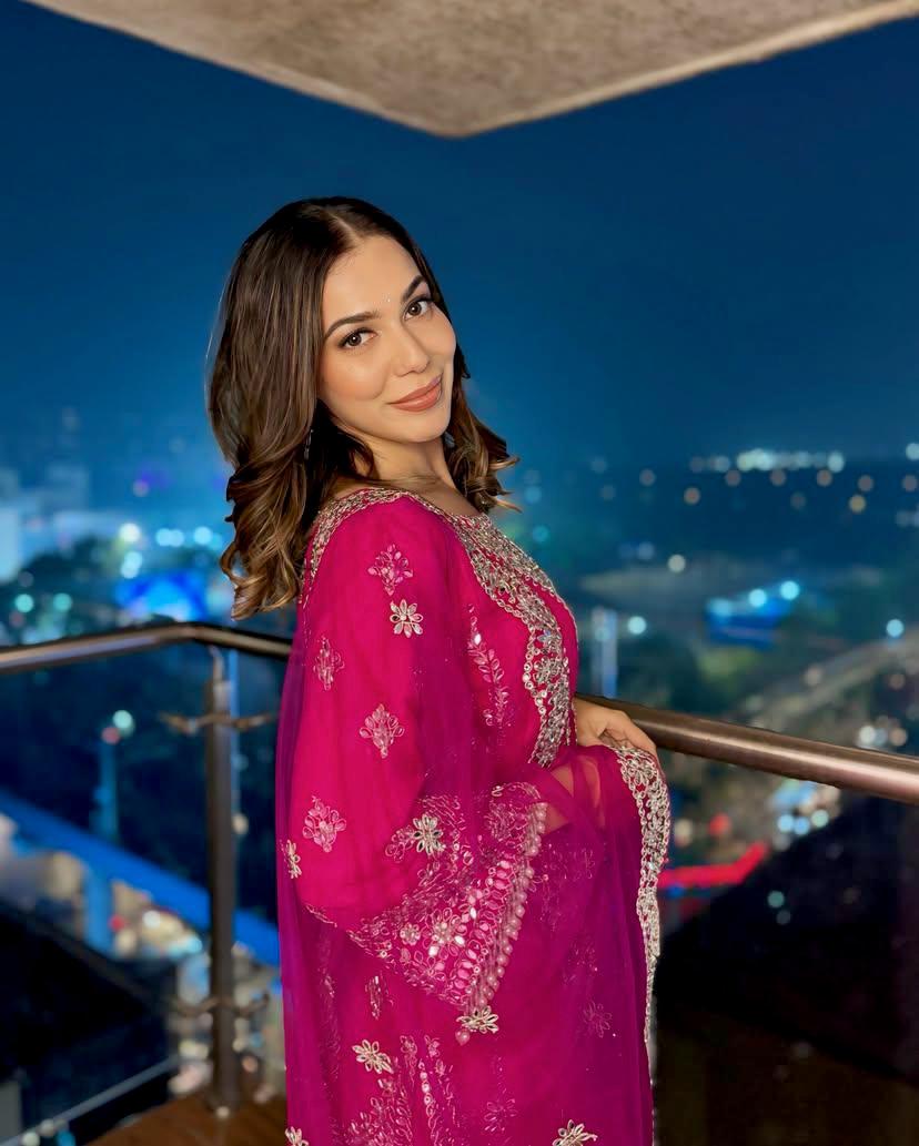Pink Wedding wear Palazzo Suit Readymade Indian salwar kameez