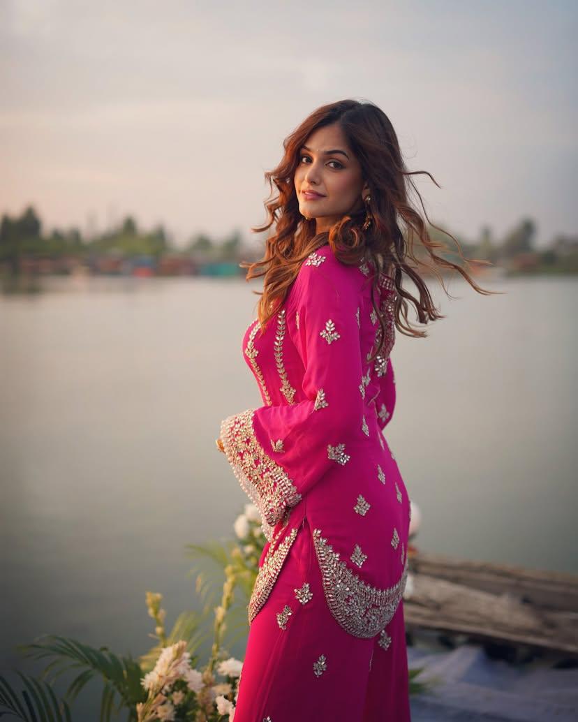 Pink Wedding wear Palazzo Suit Readymade Indian salwar kameez