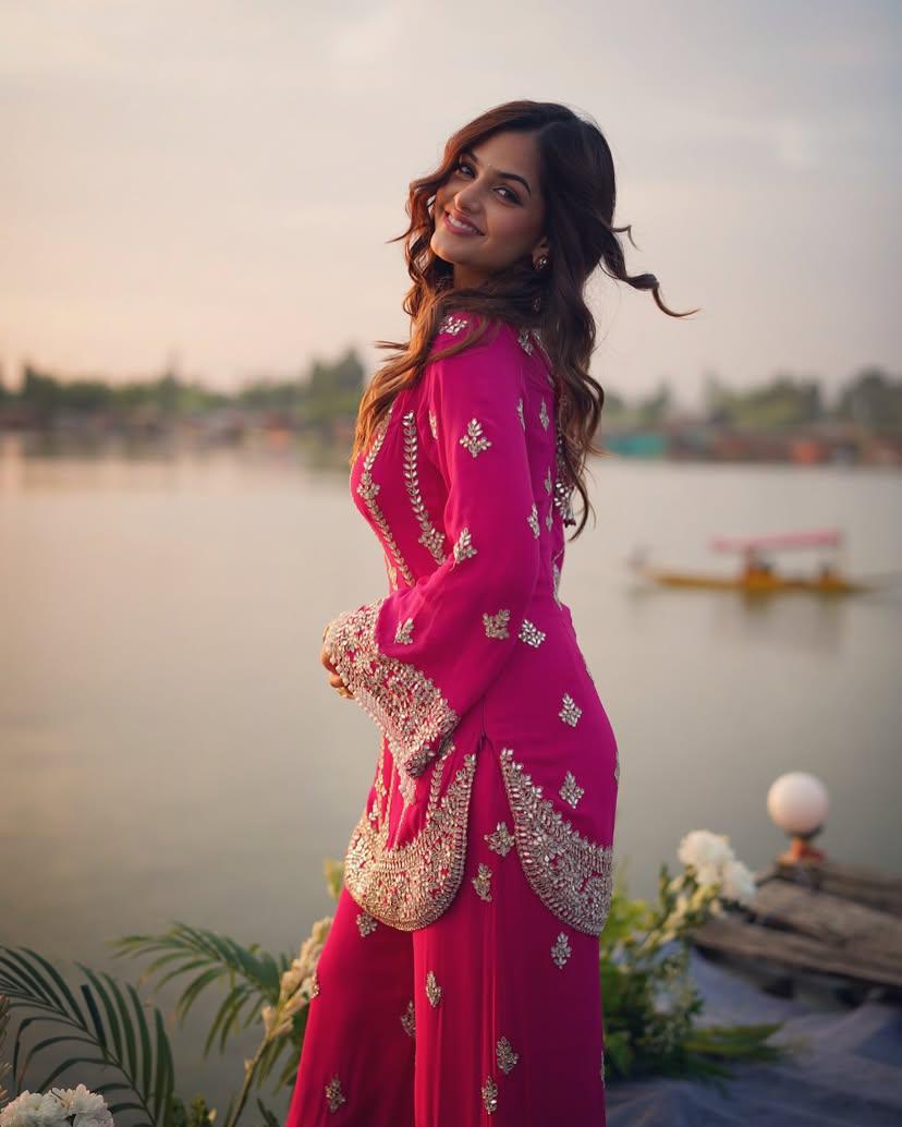 Pink Wedding wear Palazzo Suit Readymade Indian salwar kameez