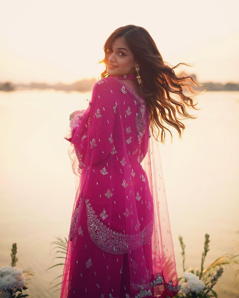 Pink Wedding wear Palazzo Suit Readymade Indian salwar kameez