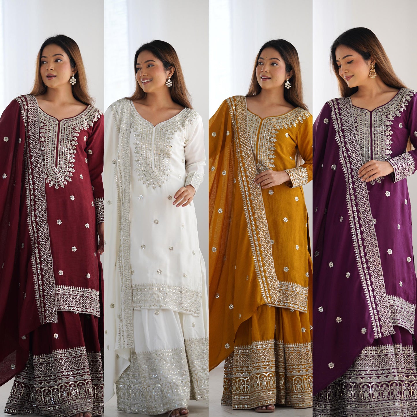 Premium Palazzo Suit Salwar Kameez Readymade for wedding Festival Indian dress