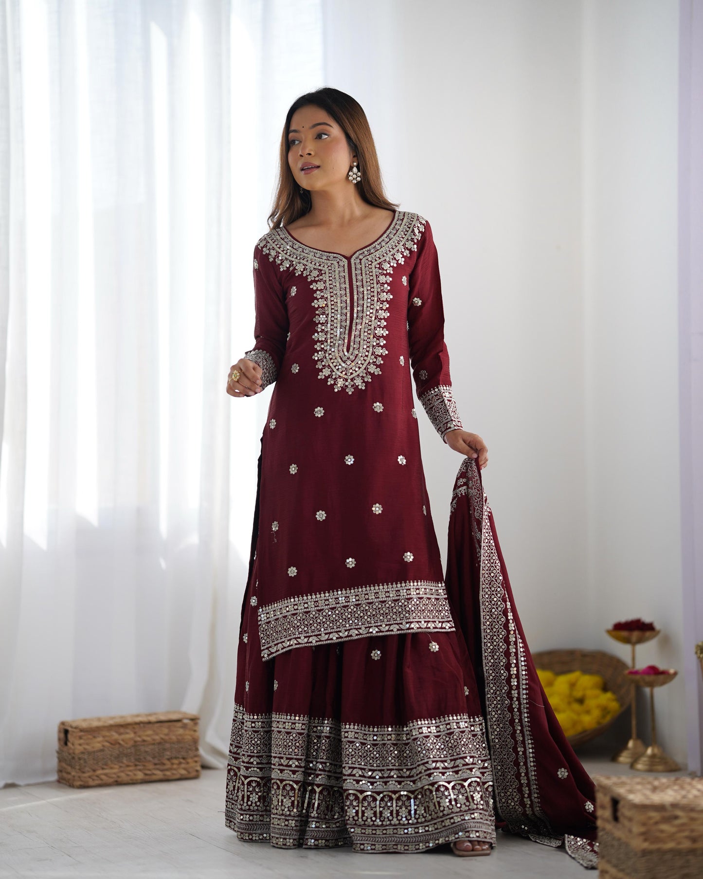 Premium Palazzo Suit Salwar Kameez Readymade for wedding Festival Indian dress