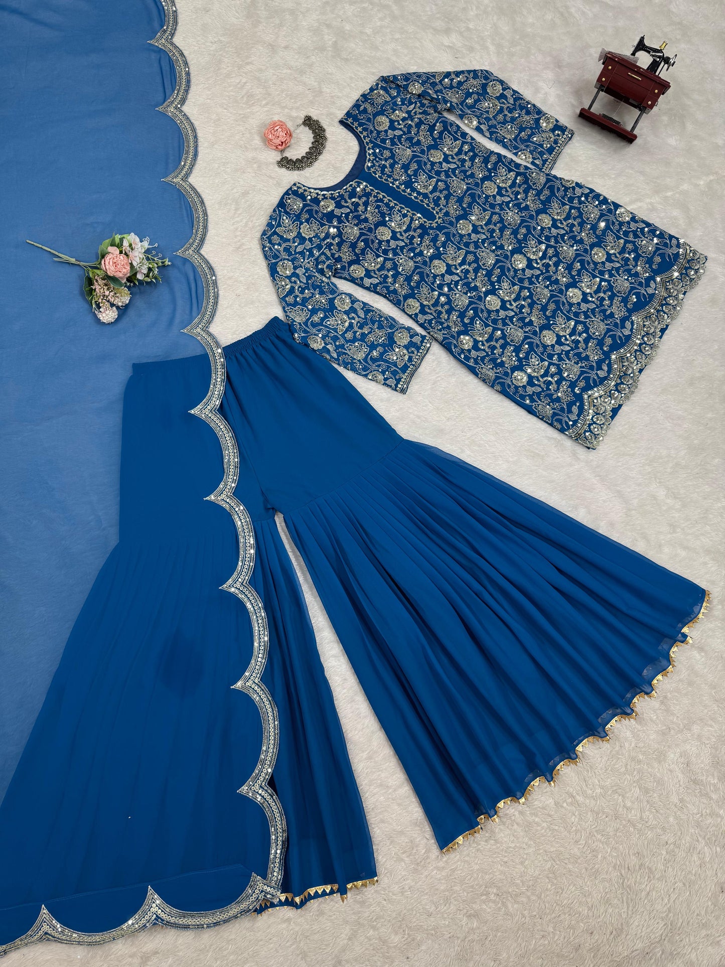 Sharara Suit Set for wedding Readymade Indian Pakistani dress
