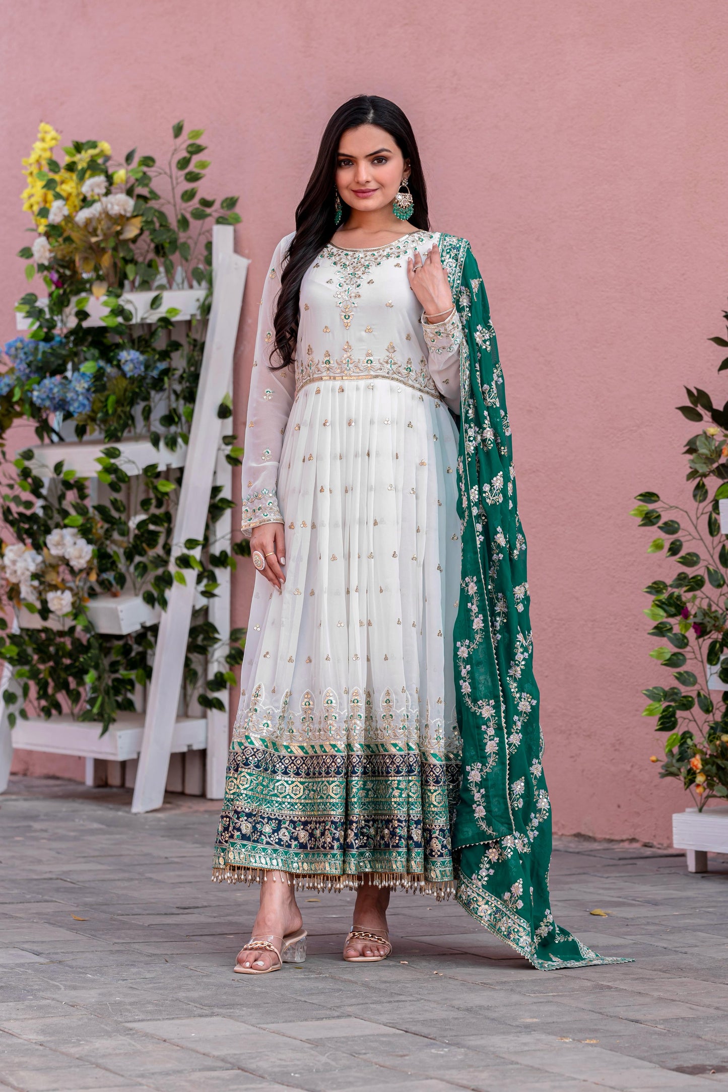 Premium Full Flair anarkali Readymade Salwar Kameez Indian dress for wedding