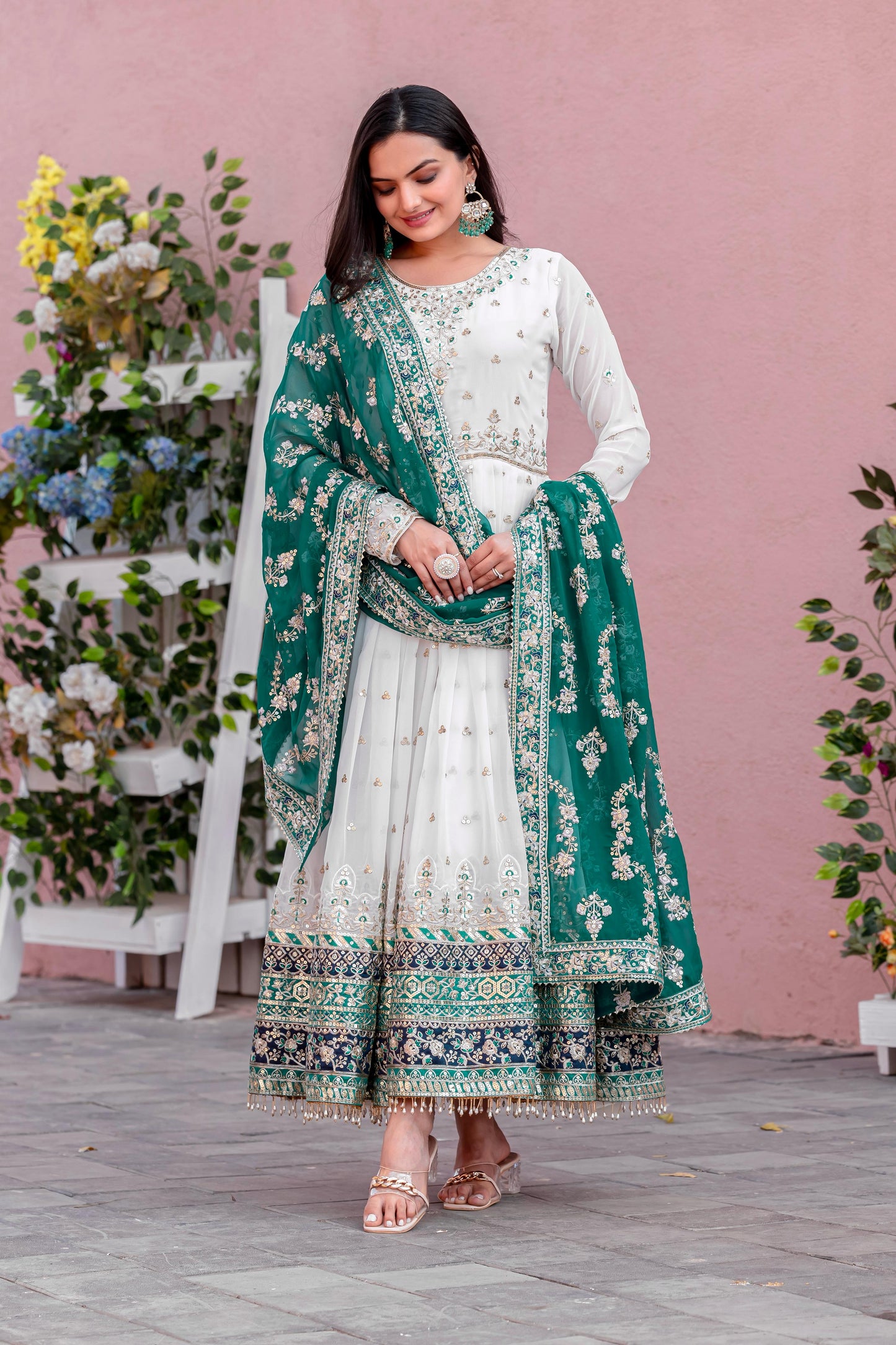 Premium Full Flair anarkali Readymade Salwar Kameez Indian dress for wedding