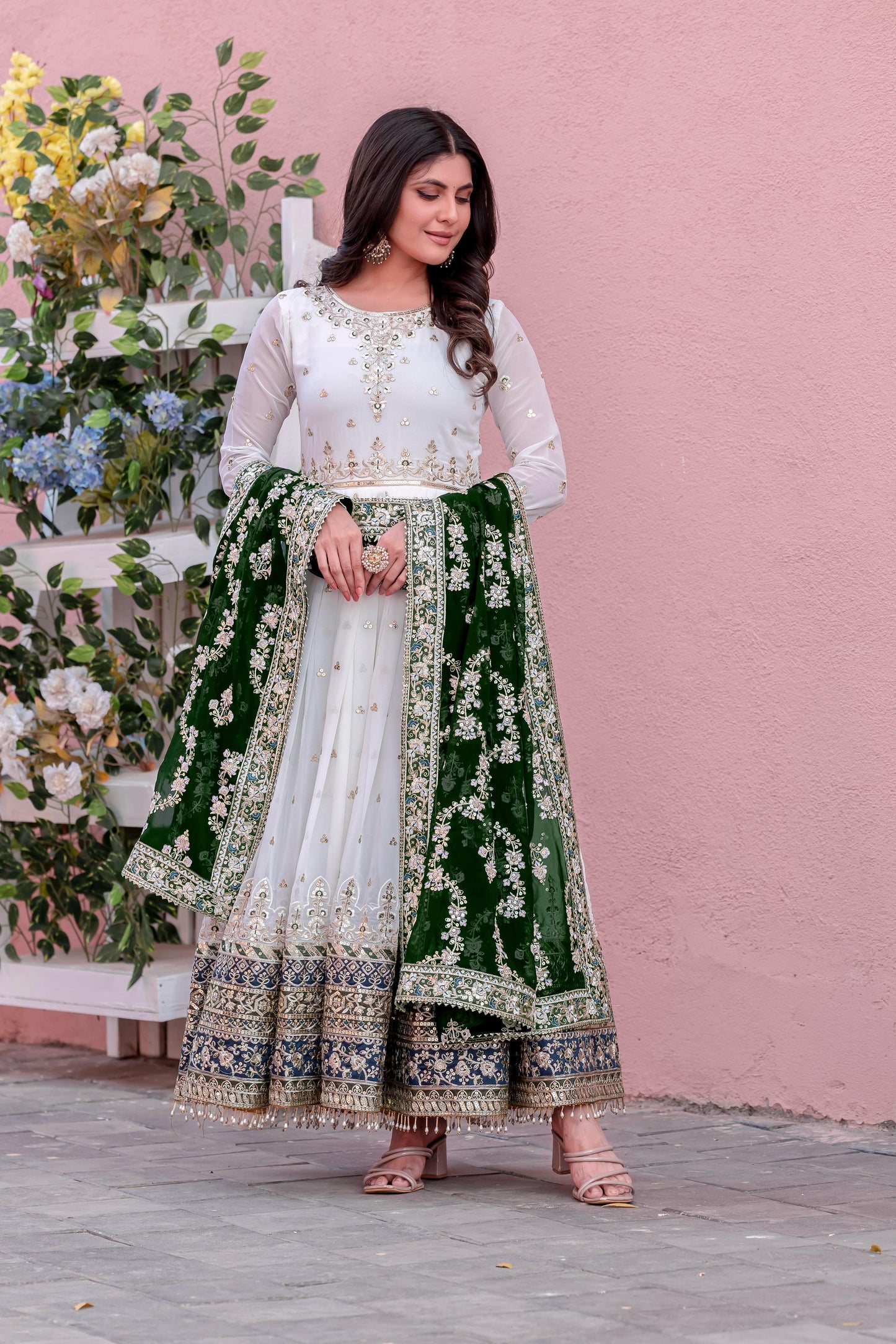 Premium Full Flair anarkali Readymade Salwar Kameez Indian dress for wedding