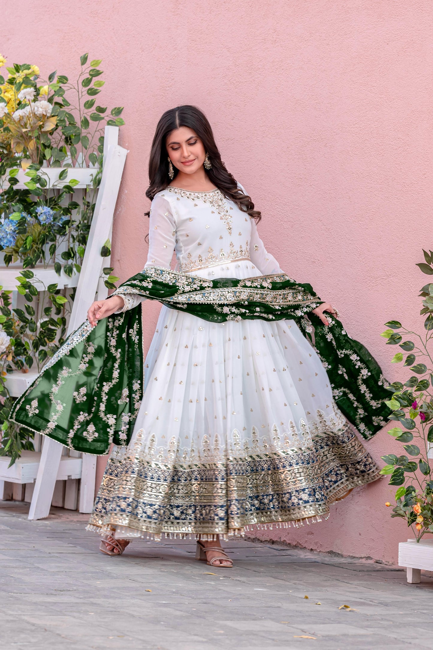Premium Full Flair anarkali Readymade Salwar Kameez Indian dress for wedding