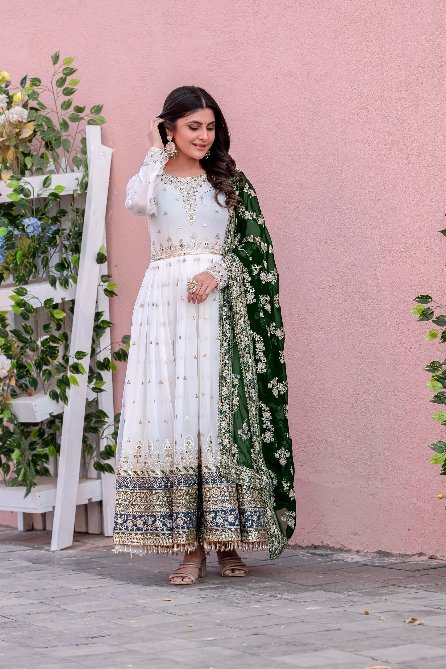 Premium Full Flair anarkali Readymade Salwar Kameez Indian dress for wedding