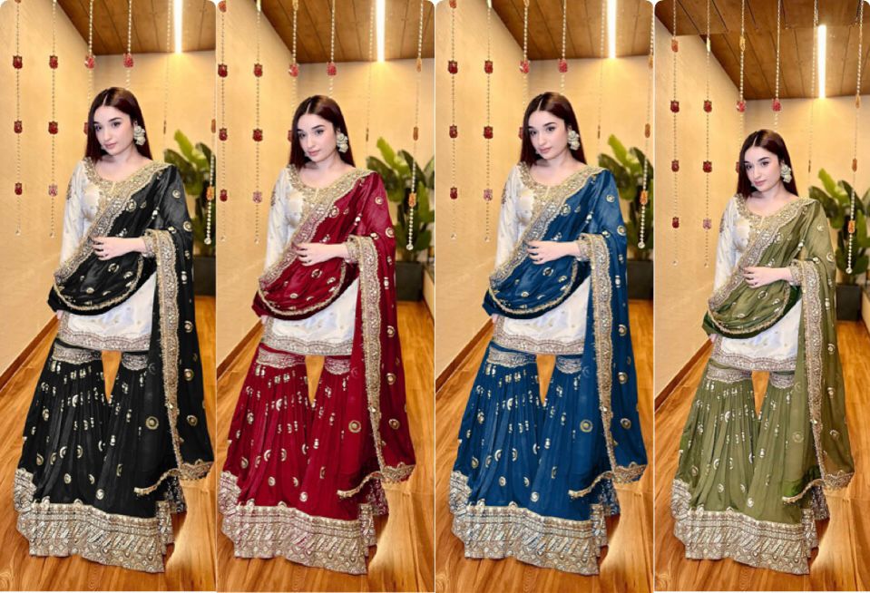 Premium Sharara Suit set Readymade Pakistani Indian Designer salwar kameez