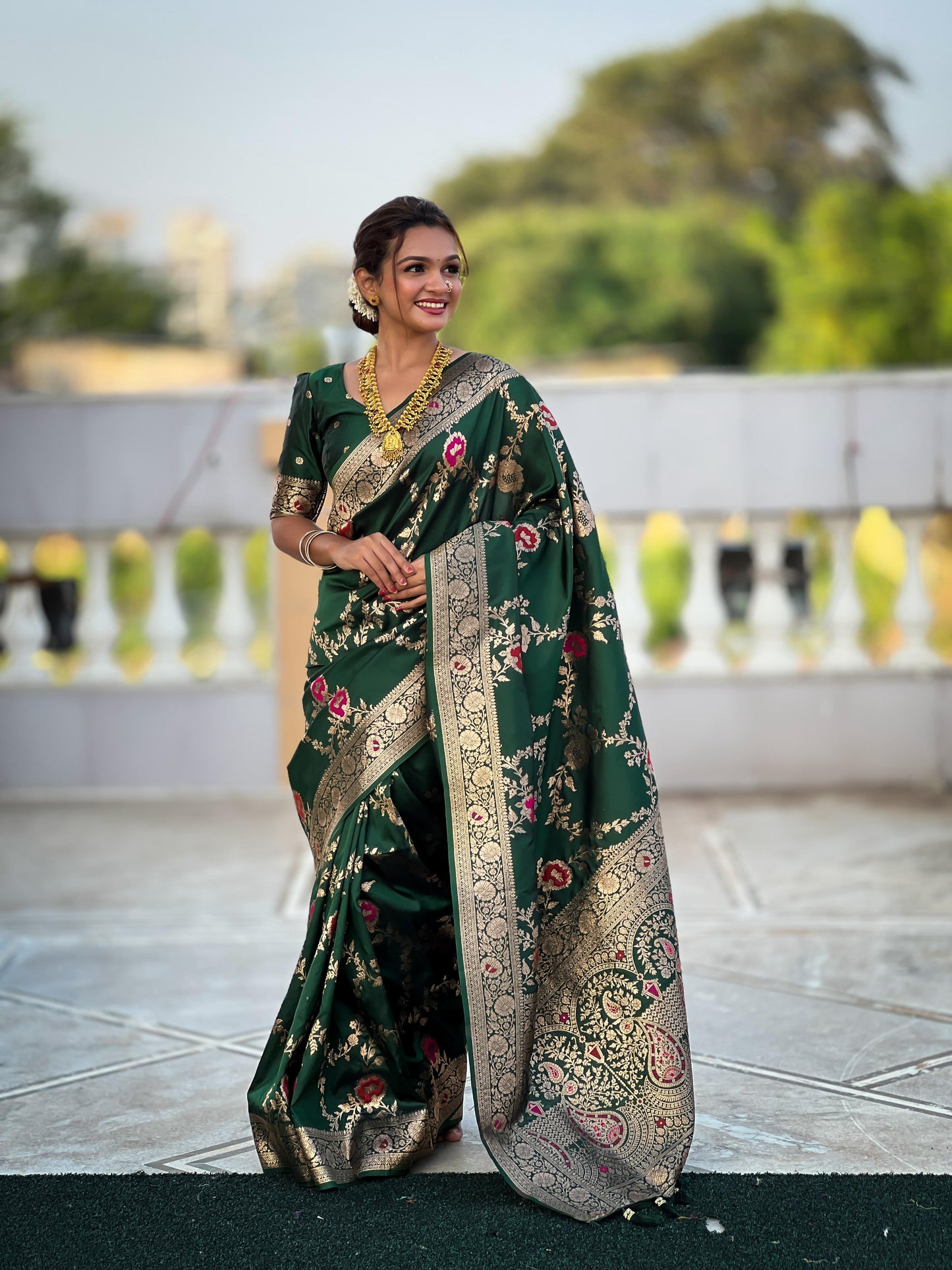 Ready To Wear indian Designer Banarasi silk saree