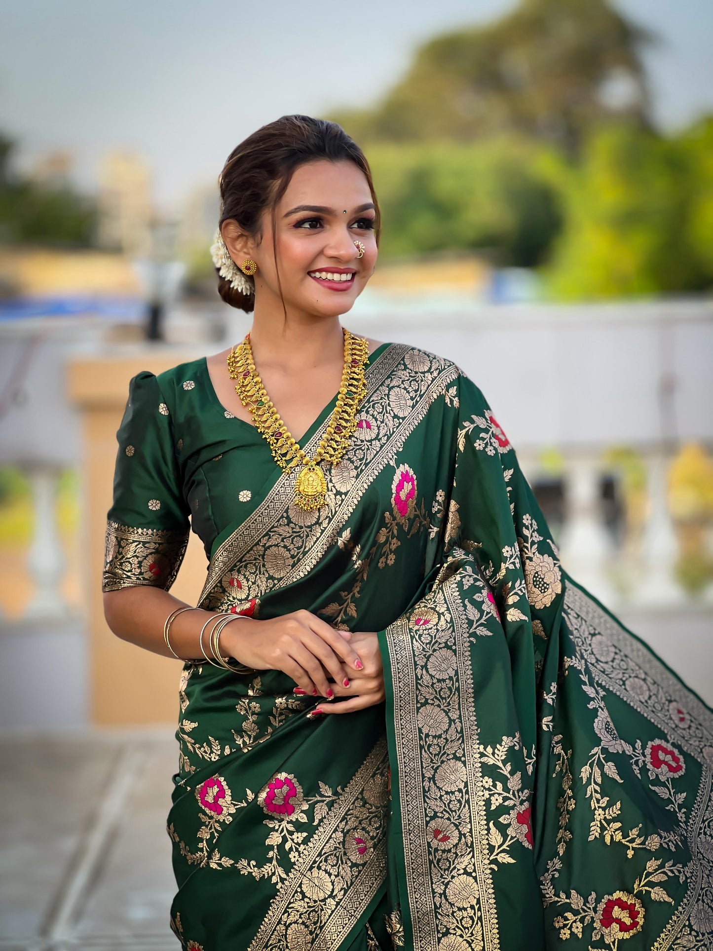 Ready To Wear indian Designer Banarasi silk saree