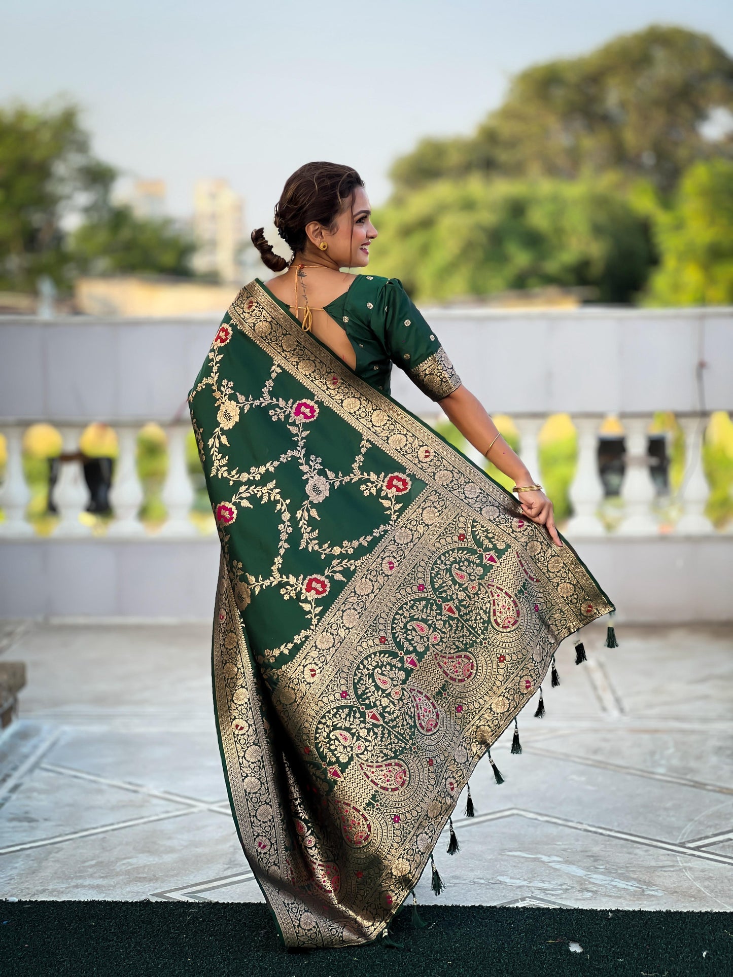 Ready To Wear indian Designer Banarasi silk saree