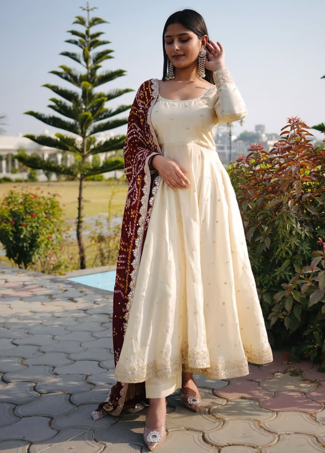 Anarkali Full Flair Salwar kameez readymade Indian wedding dress