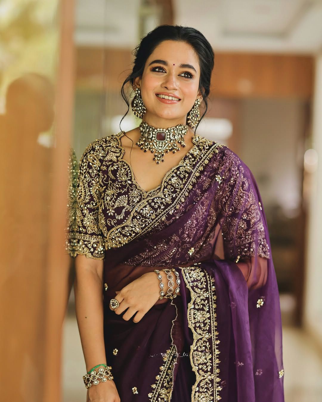 Premium Wedding Readymade saree with stitched blouse Indian saree