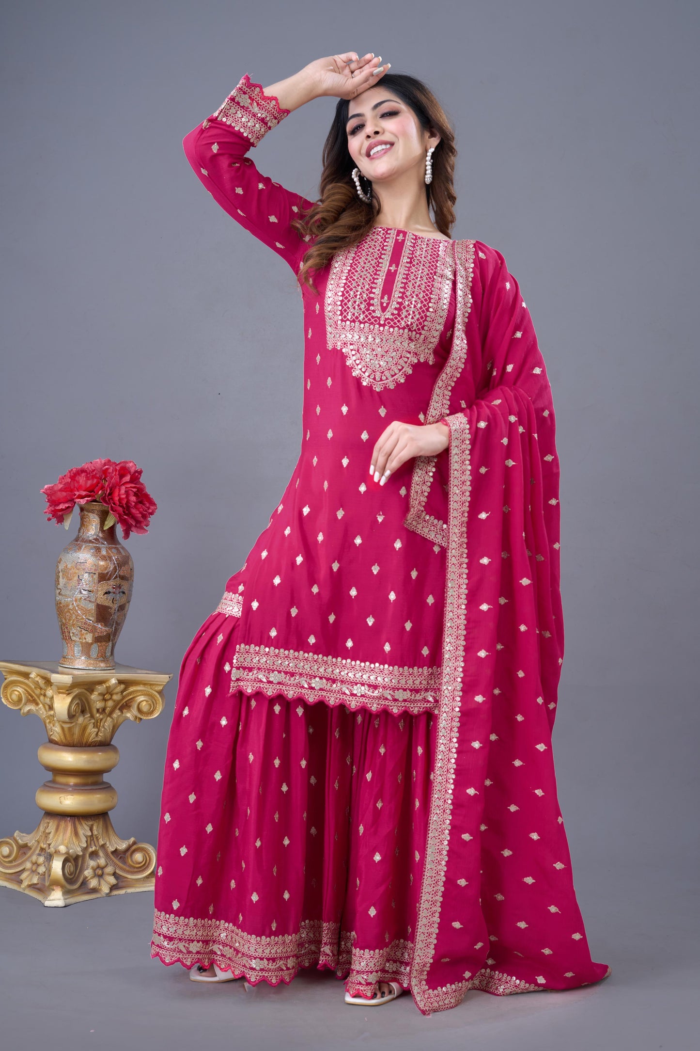 Readymade Sharara Suit set wedding Festival Indian salwar kameez pakistani dress