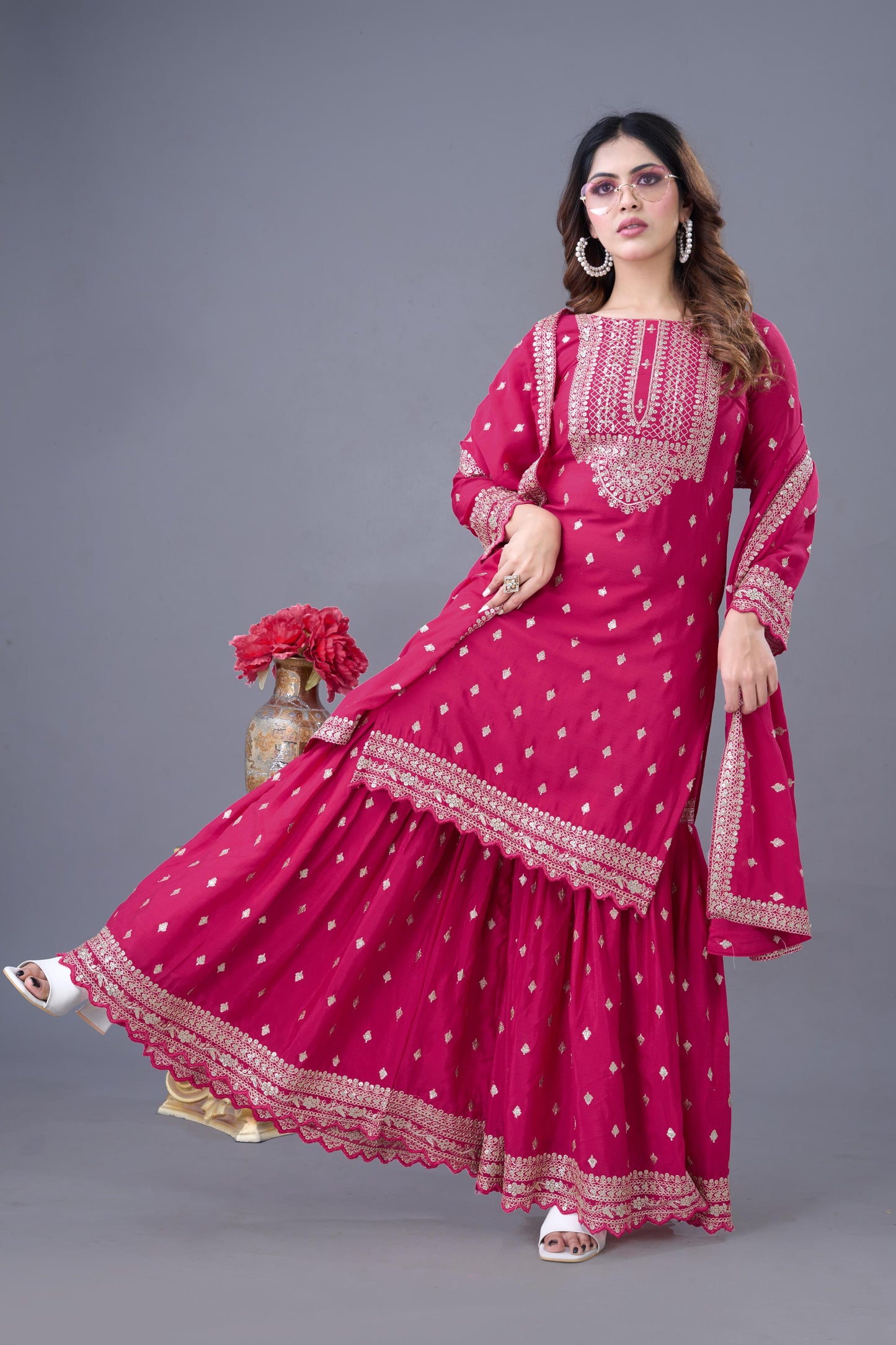 Readymade Sharara Suit set wedding Festival Indian salwar kameez pakistani dress