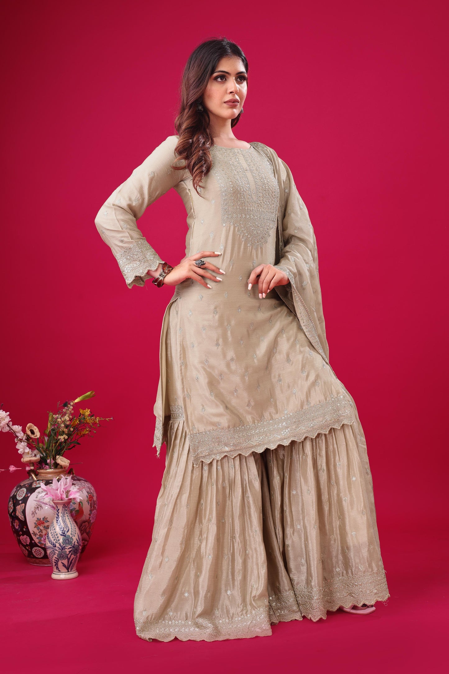 Readymade Sharara Suit set wedding Festival Indian salwar kameez pakistani dress