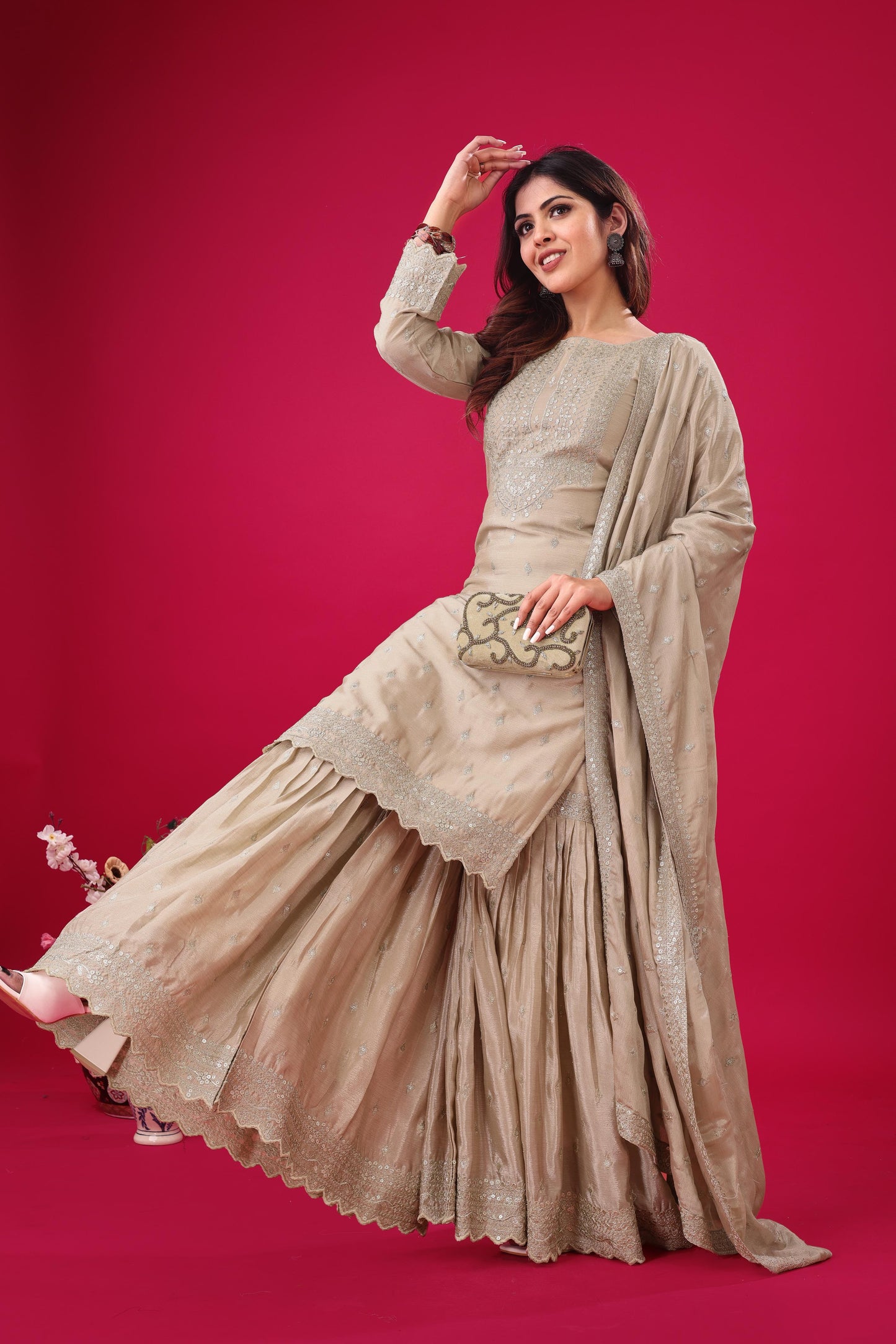 Readymade Sharara Suit set wedding Festival Indian salwar kameez pakistani dress