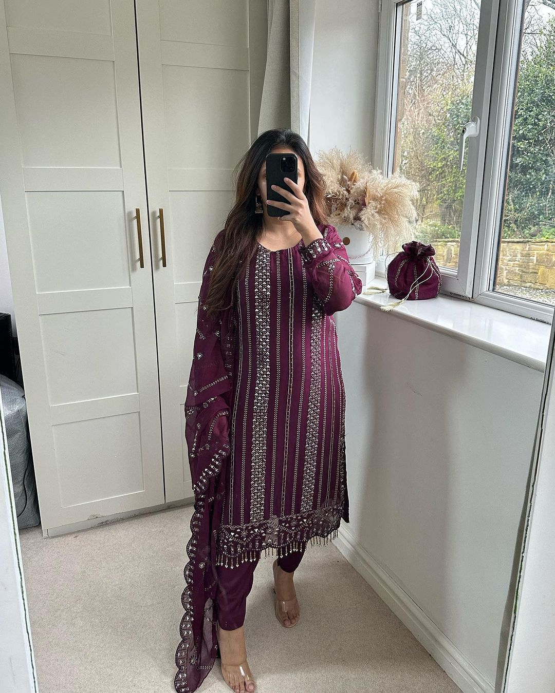 Pakistani Eid salwar Kameez Readymade Indian wedding Festival Dress
