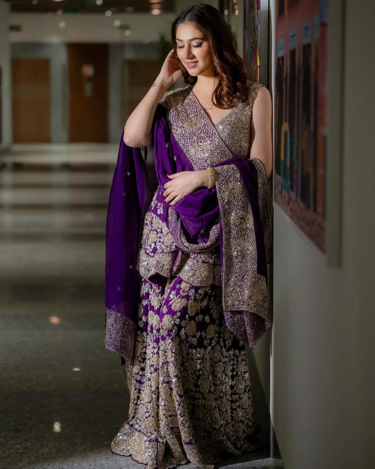 Premium Sharara Suit set Readymade Wedding Festival partywear Indian Pakistani salwar kameez