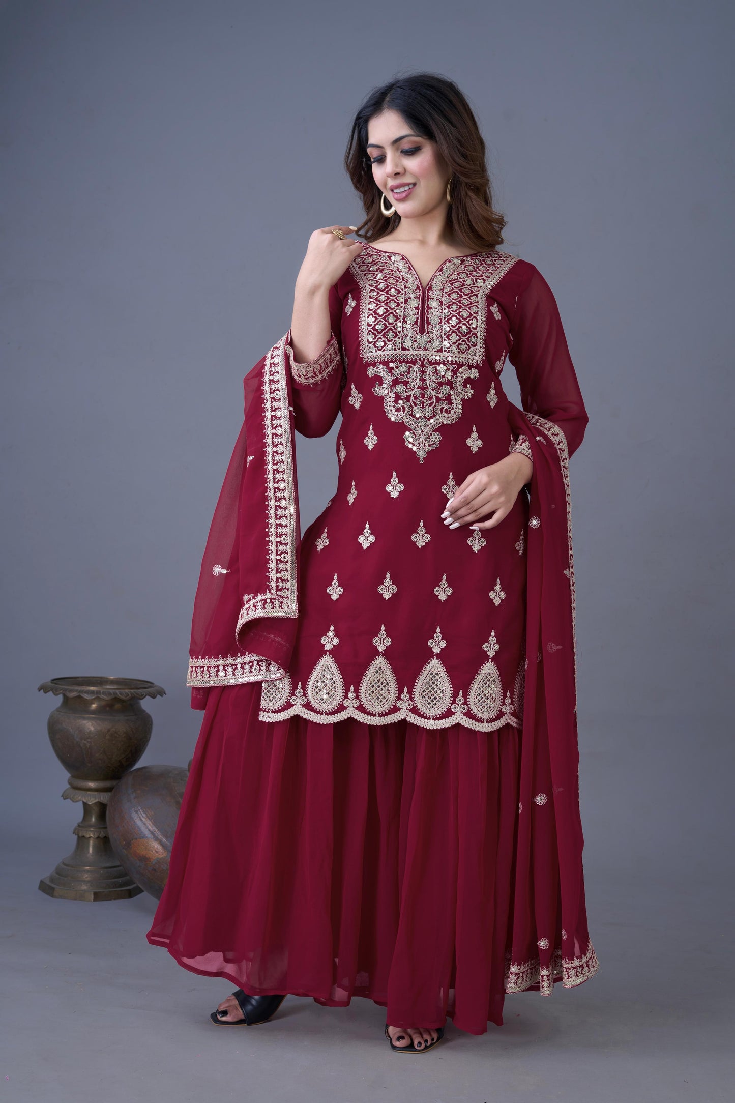 Readymade Sharara Suit set Indian Readymade wedding Festival partywear salwar kameez dress
