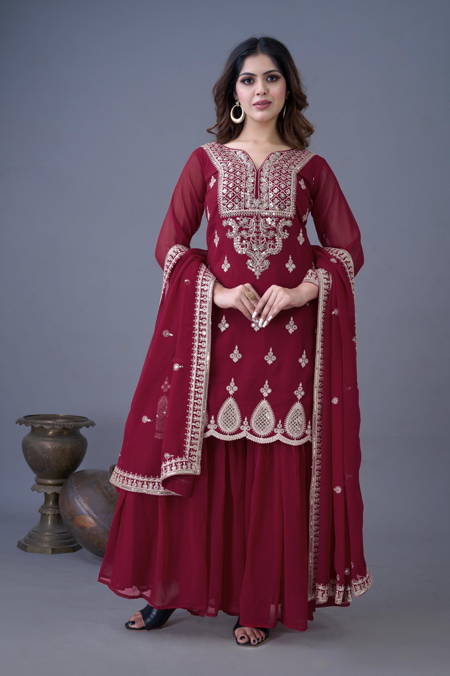 Readymade Sharara Suit set Indian Readymade wedding Festival partywear salwar kameez dress