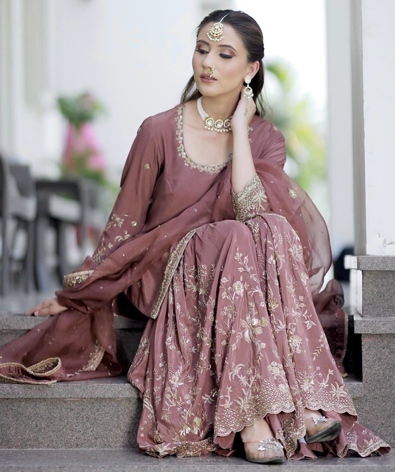 Pakistani Sharara Suit set EID salwar Kameez Readymade Indian Dress