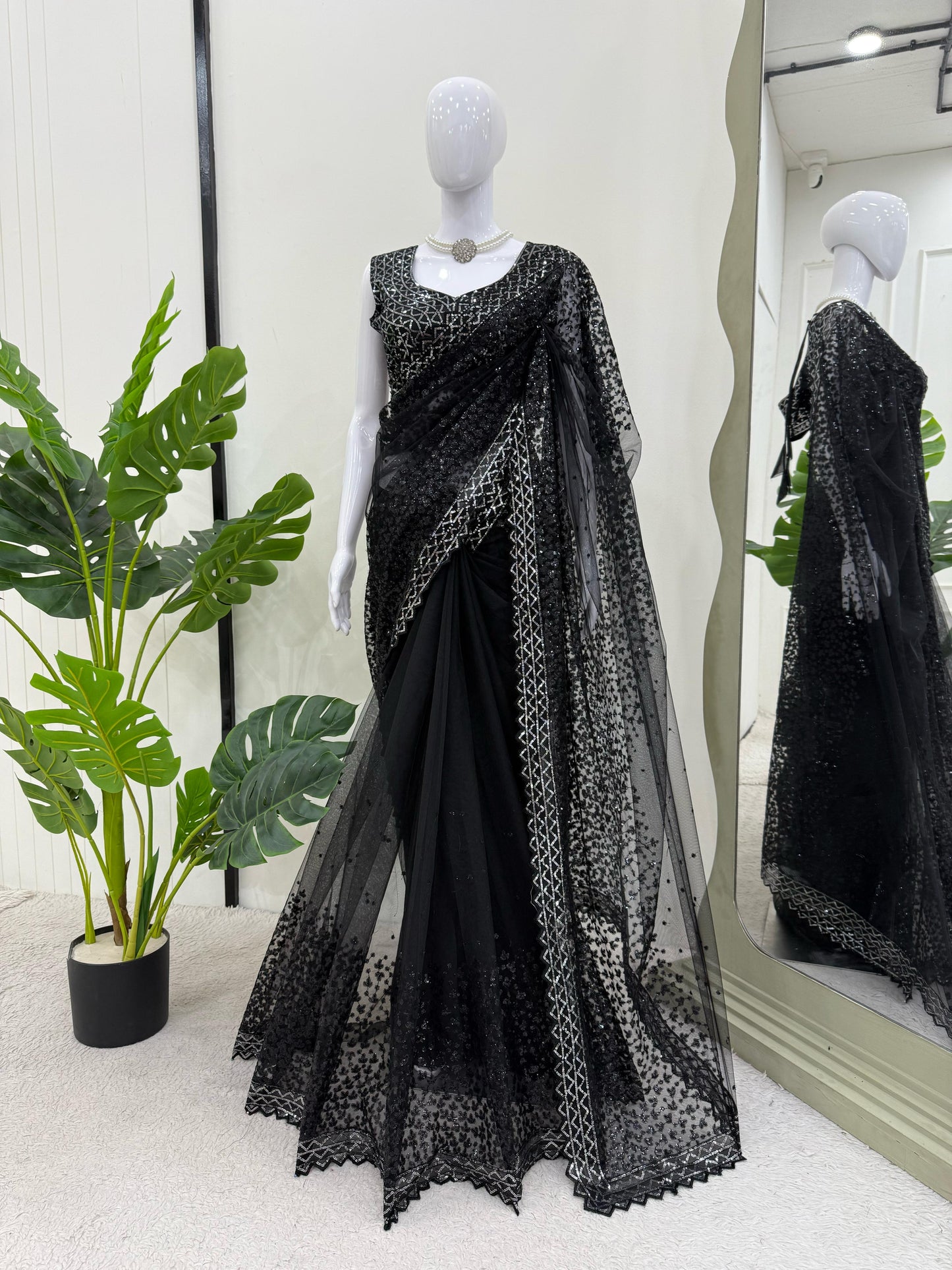 Ready To Wear indian wedding Festival partywear saree with blouse