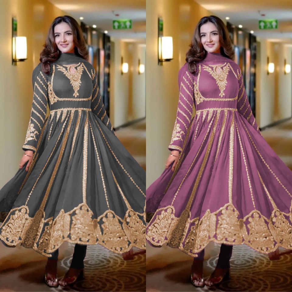 Indian wedding Festival partywear anarkali Full Flair Salwar kameez