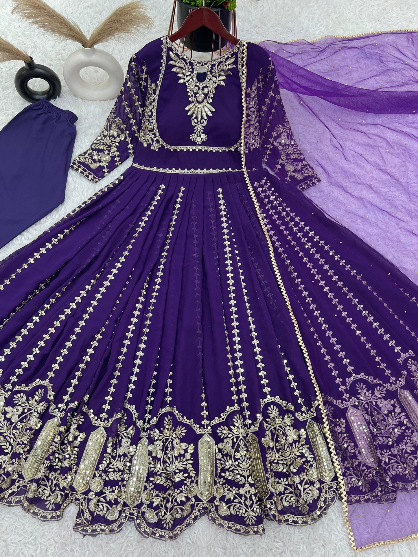 Indian wedding Festival partywear anarkali Full Flair Salwar kameez
