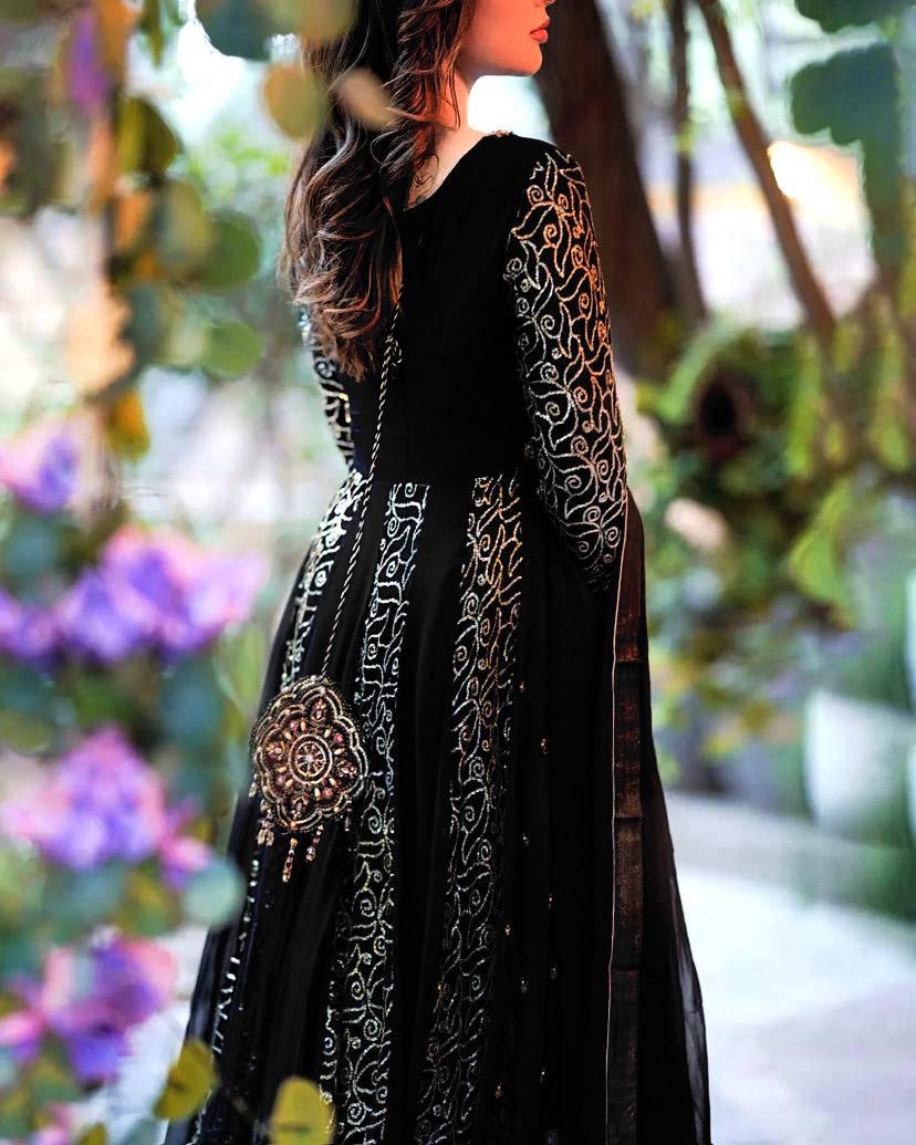 Premium Pakistani Eid gown anarkali Full Flair Readymade Indian gown