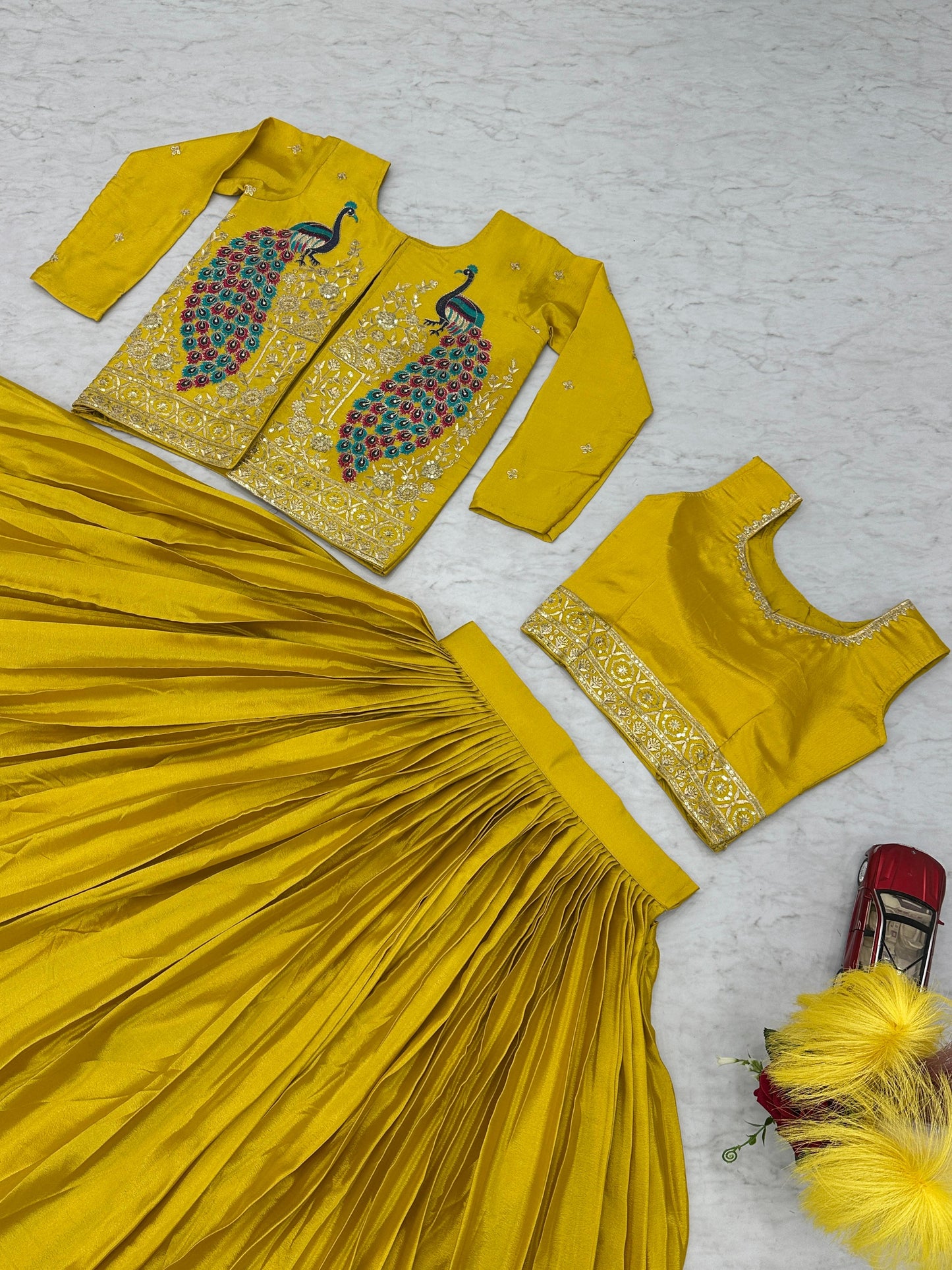 Haldi Indowestern lehenga choli with Jacket Readymade Indian wedding Festival Lehenga Choli partywear
