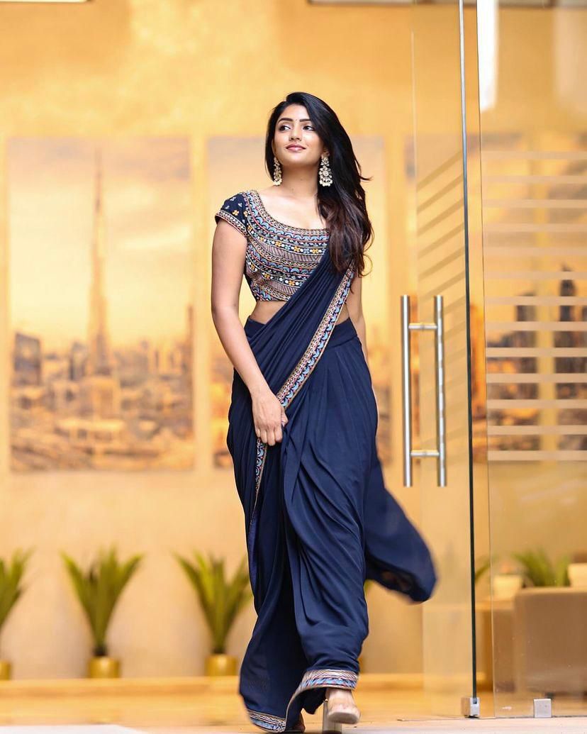 Ready To Wear Wedding Festival partywear saree with stitched blouse