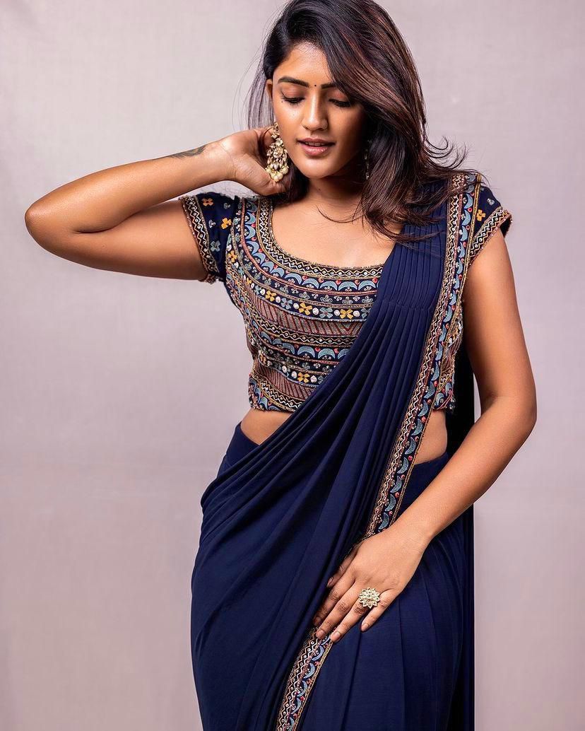 Ready To Wear Wedding Festival partywear saree with stitched blouse