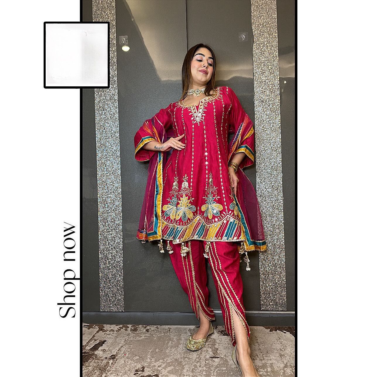 Punjabi Readymade premium Dhoti Salwar set Indian wedding Festival Salwar kameez dress