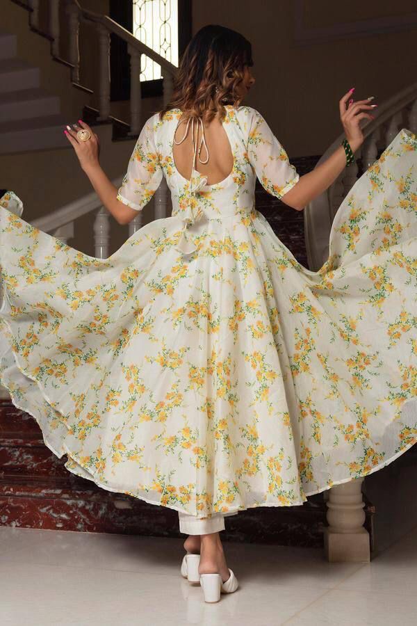 Indian Readymade Festival wedding partywear Full Flair Salwar kameez dress