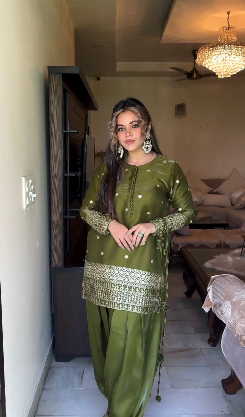 Punjabi Dhoti Salwar suit Readymade Indian wedding Festival partywear salwar kameez dress