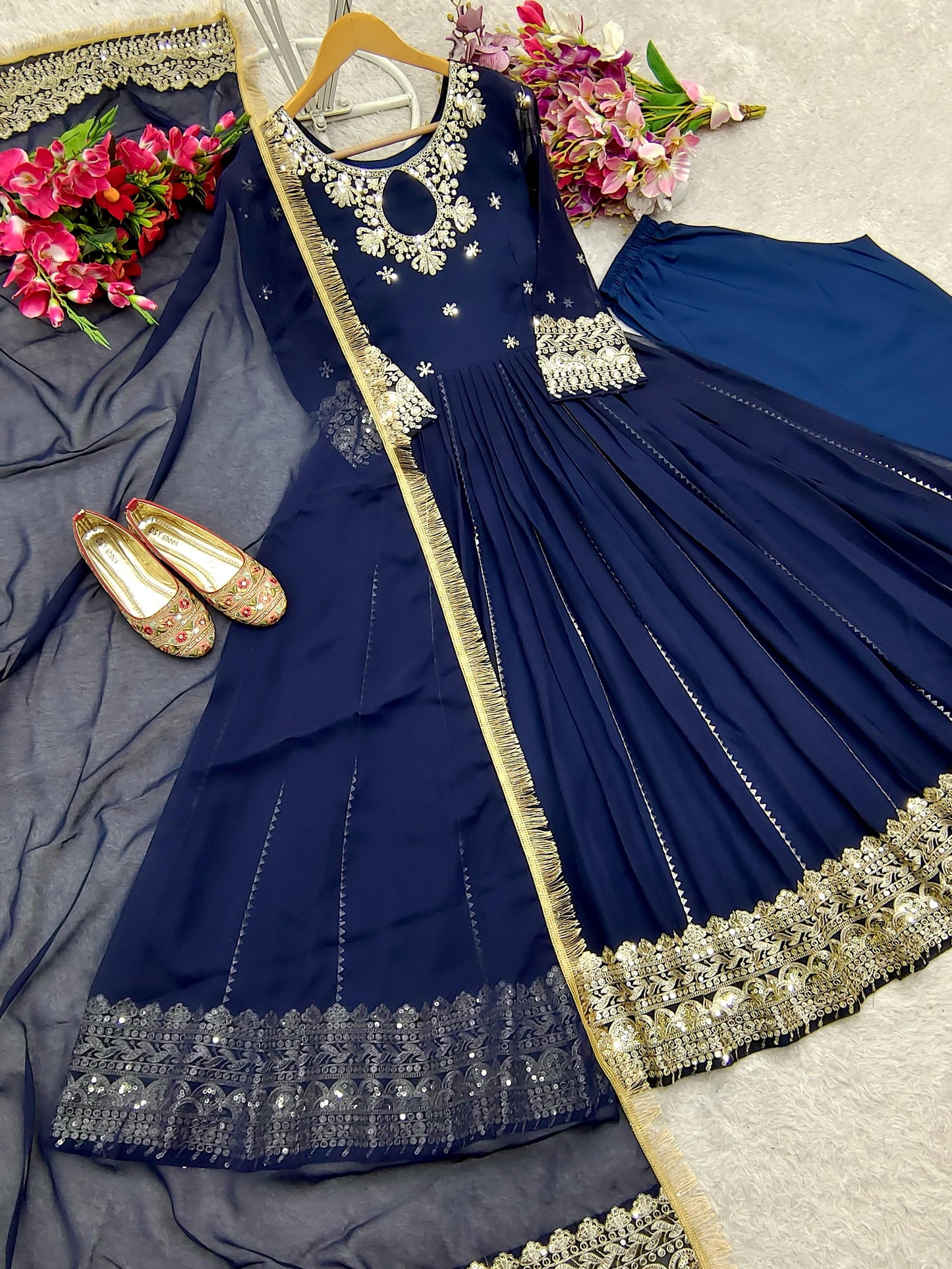 Anarkali Full Flair Readymade Indian wedding Festival Salwar kameez dress