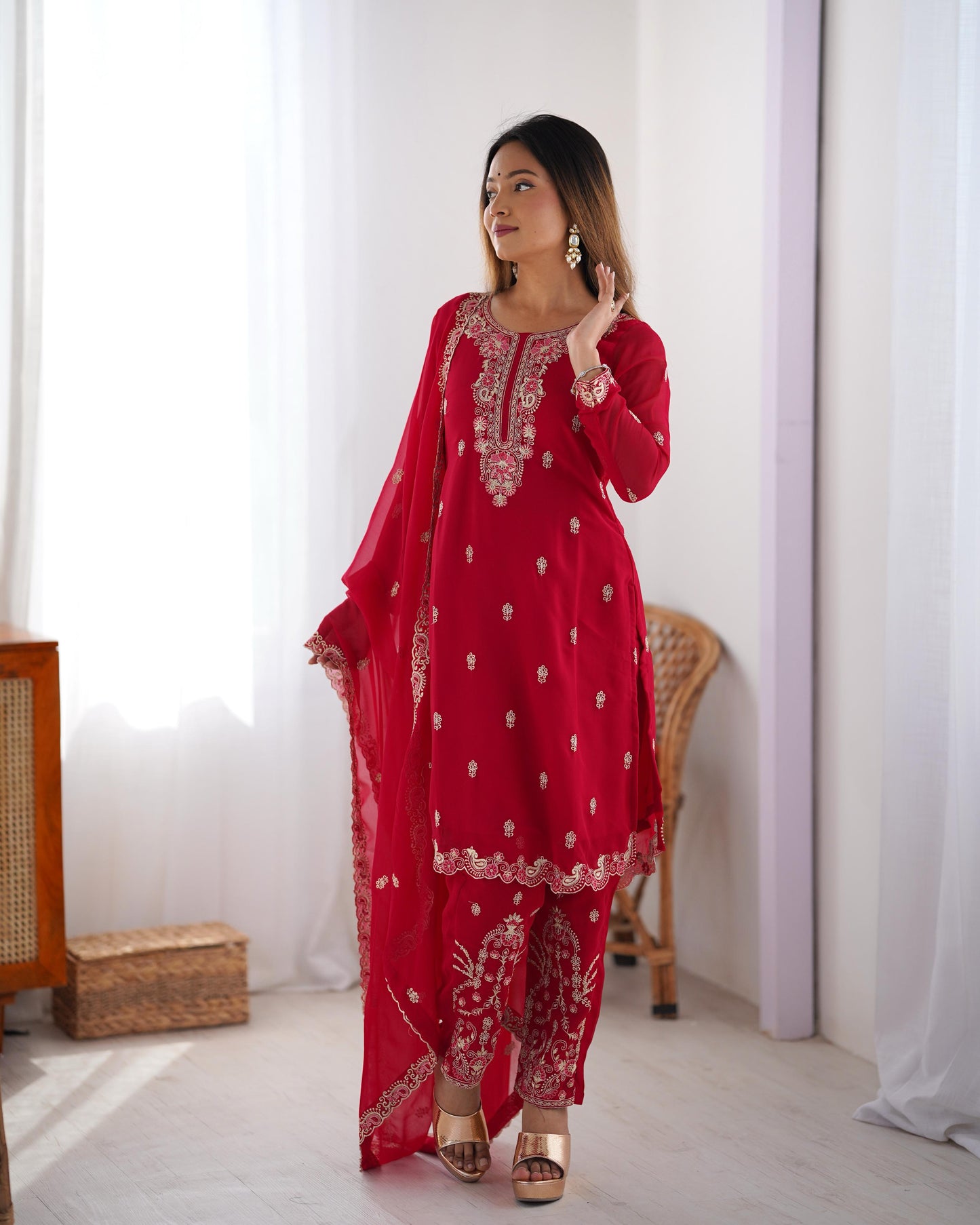 Readymade Indian Festival partywear wedding salwar kameez suit set dress