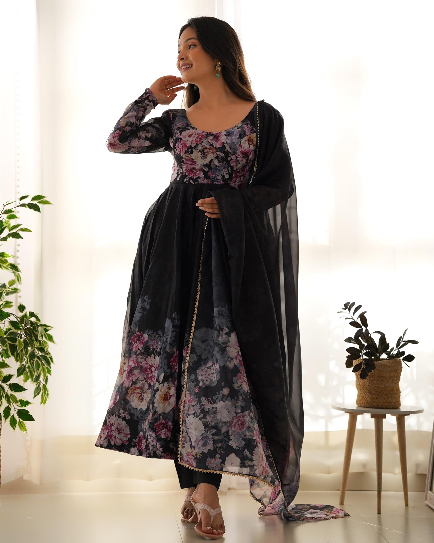Anarkali Full Flair Readymade Indian wedding Festival partywear salwar kameez stitched dress