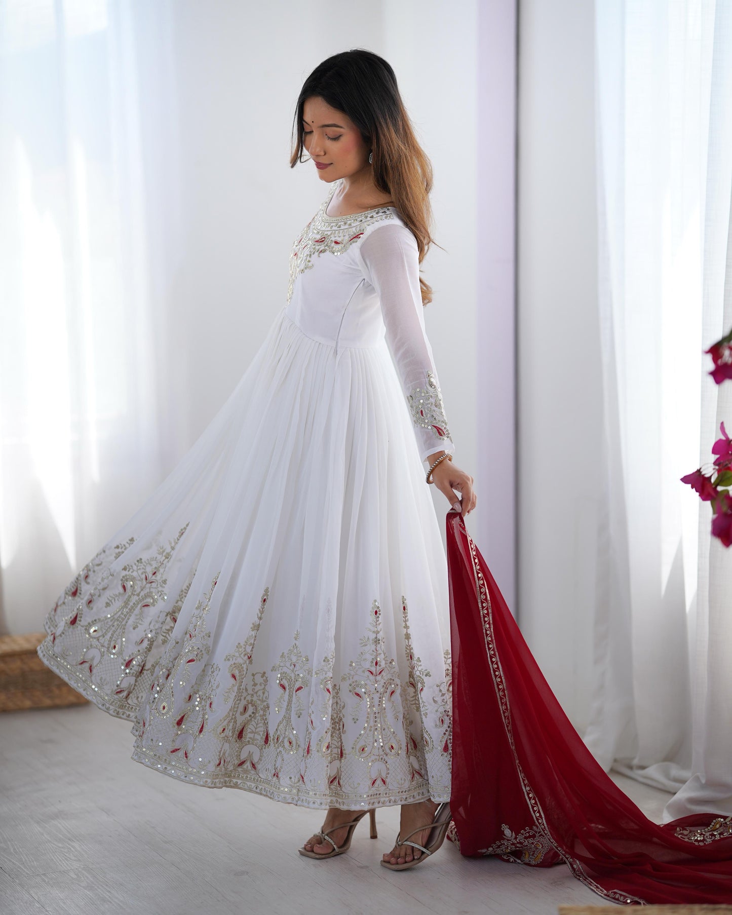 Anarkali Full Flair Readymade Indian salwar kameez dress