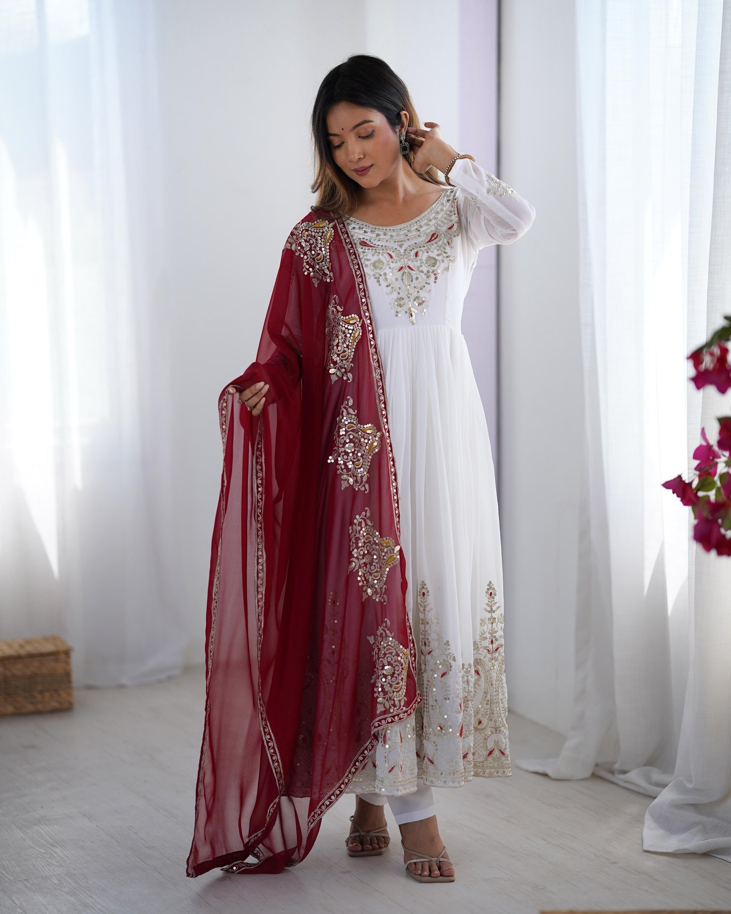 Anarkali Full Flair Readymade Indian salwar kameez dress