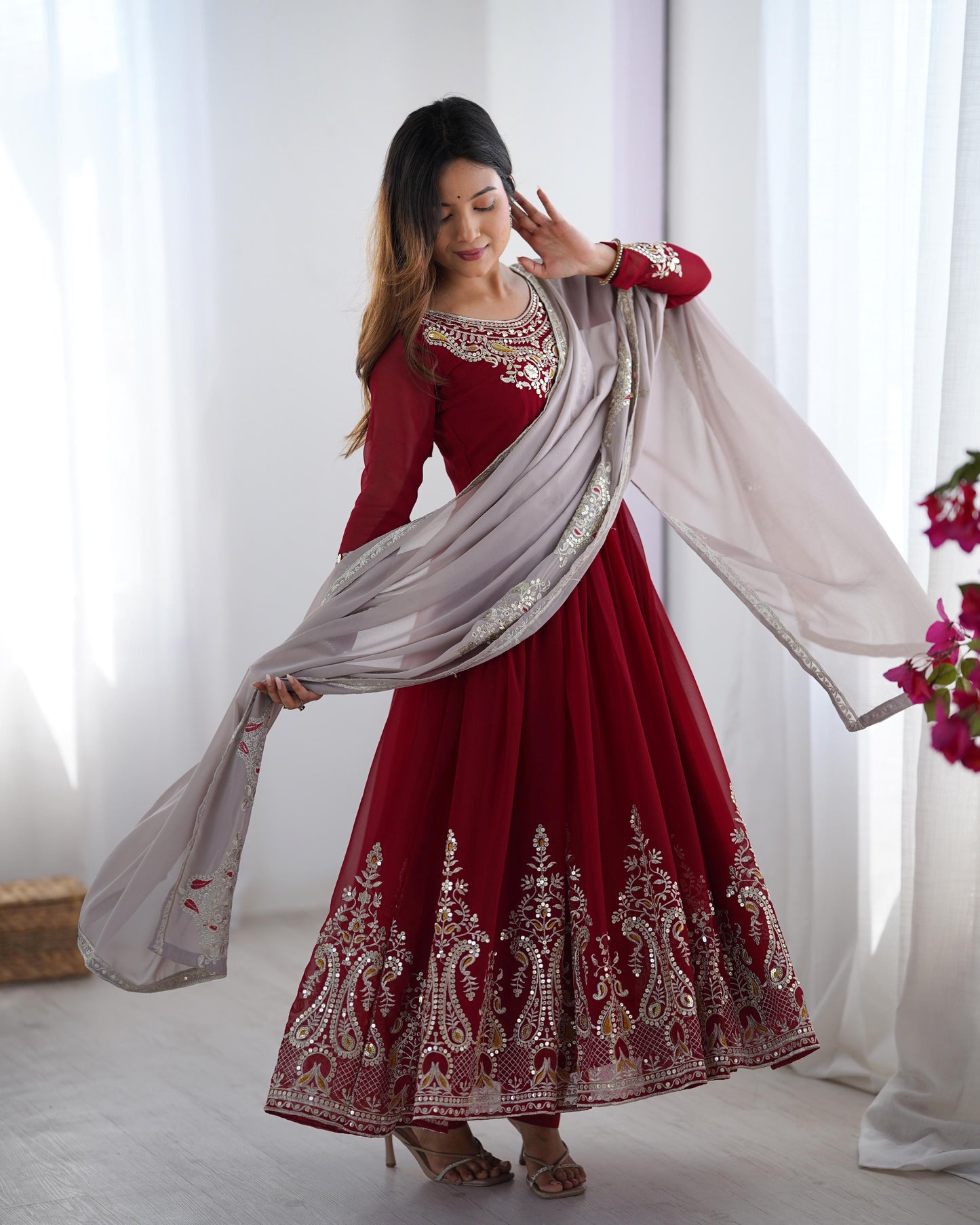Anarkali Full Flair Readymade Indian salwar kameez dress