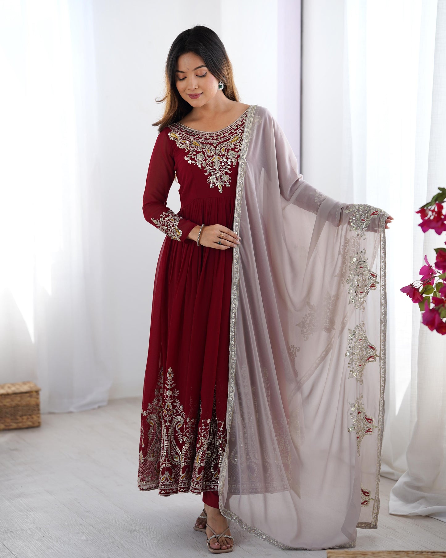 Anarkali Full Flair Readymade Indian salwar kameez dress